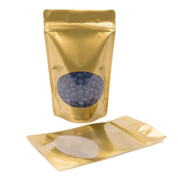 Stazakken Goud met ovaal Venster 13x7x20,5cm | 113 gram (100 stuks) [ZBGO3G]