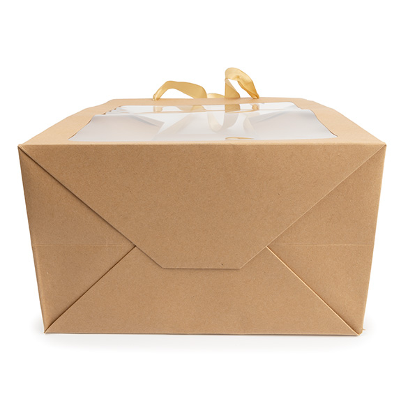 Cadeautasjes Kraft met Venster 24,9x15,2x35,1cm (10 stuks) [GMBW3K]