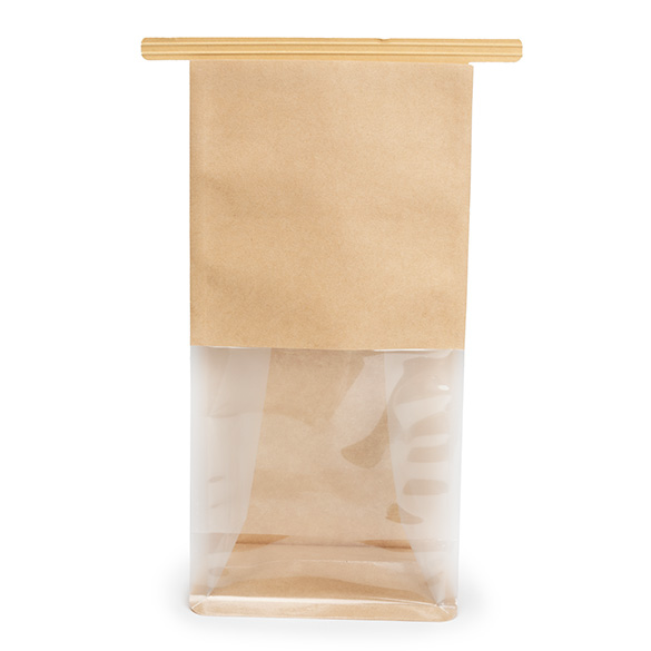Blokbodemzakken Kraft met Tin-Tie Sluiting en Zijvouw 10,2x6,4x20,3cm (100 stuks) [TTGB2K]
