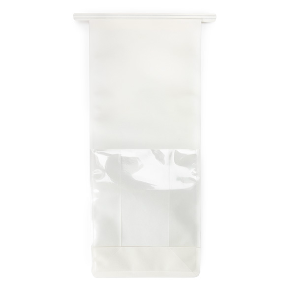 Blokbodemzakken Wit met Tin-Tie Sluiting en Zijvouw 12,7x7,6x30,5cm (100 stuks) [TTGB3W]