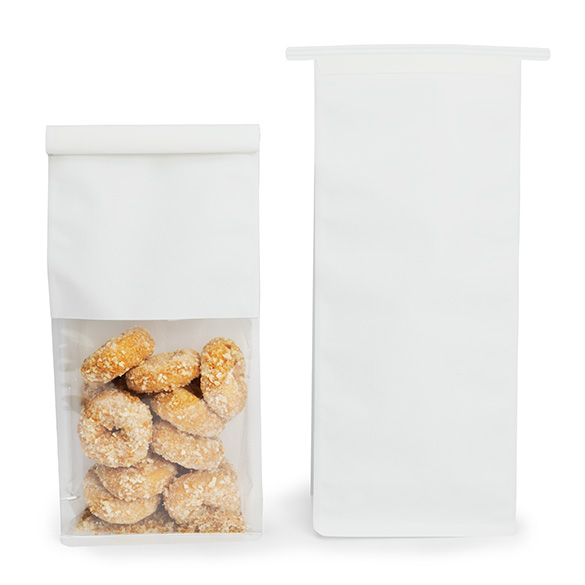 Blokbodemzakken Wit met Tin-Tie Sluiting en Zijvouw 12,7x7,6x30,5cm (100 stuks) [TTGB3W]