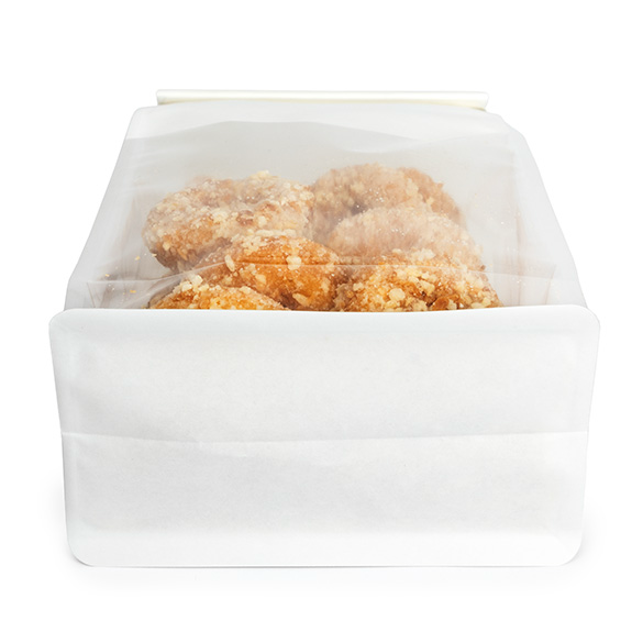 Blokbodemzakken Wit met Tin-Tie Sluiting en Zijvouw 12,7x7,6x30,5cm (100 stuks) [TTGB3W]