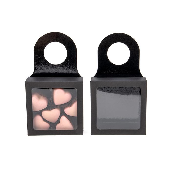 Kraft Doosjes Zwart met Venster 9 x 3 x 9 cm (25 stuks) [FS356B]