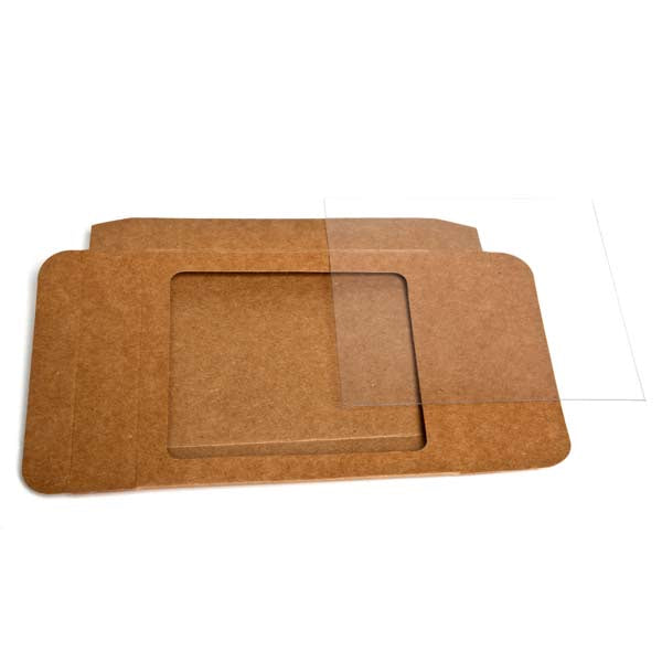 Kraftdoosjes 11,4x2,2x14,9cm Uitgesneden Venster (25 stuks) [WKR247]