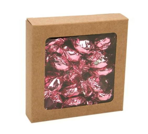 Kraftdoosjes met Venster 10,5x2,2x10,5cm (25 stuks) [WKRG245]