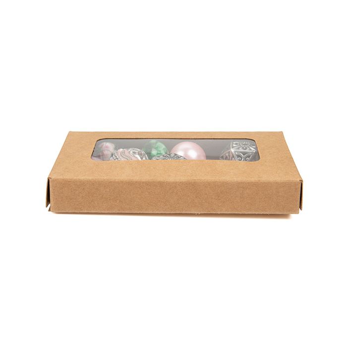 Kraft Doosje Met Venster 5,4x1,3x9,2 cm (25 Stuks) [WKRG288]