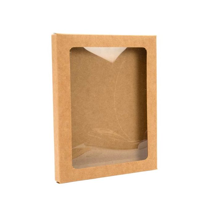 Kraftdoosjes met Venster 15.3x2.5x21.5cm (25 Stuks) [WKRGA5XL]