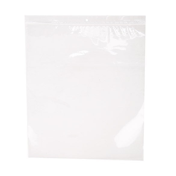 Gripzakken met Ophanggat 33x38cm Kristalhelder PP 75 Micron (100 stuks) [Z3R1315]