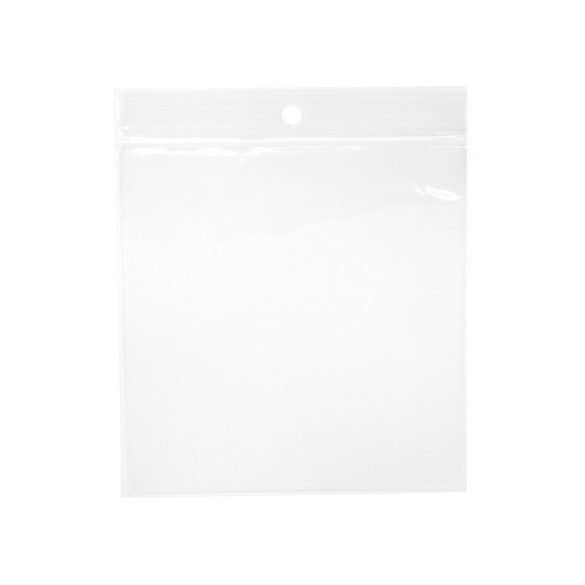 Gripzakken met Ophanggat 10x10cm Kristalhelder PP 75 Micron (100 stuks) [Z3R44]