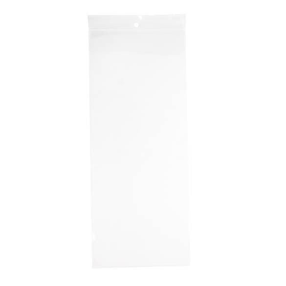 Gripzakken met Ophanggat 12,5x30,5cm Kristalhelder PP 75 Micron (100 stuks) [Z3R512]