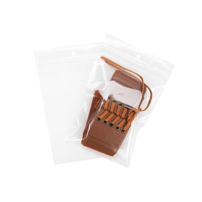 Grip Seal Bags with Hang hole 12.5x18cm Crystal Clear PP 75 micron