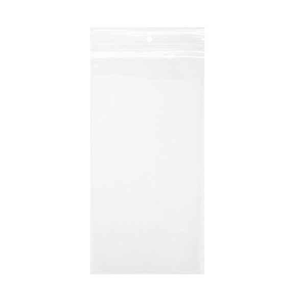 Gripzakken met Ophanggat 10x20,5cm Kristalhelder PP 100 Micron (100 stuks) [Z4R48]