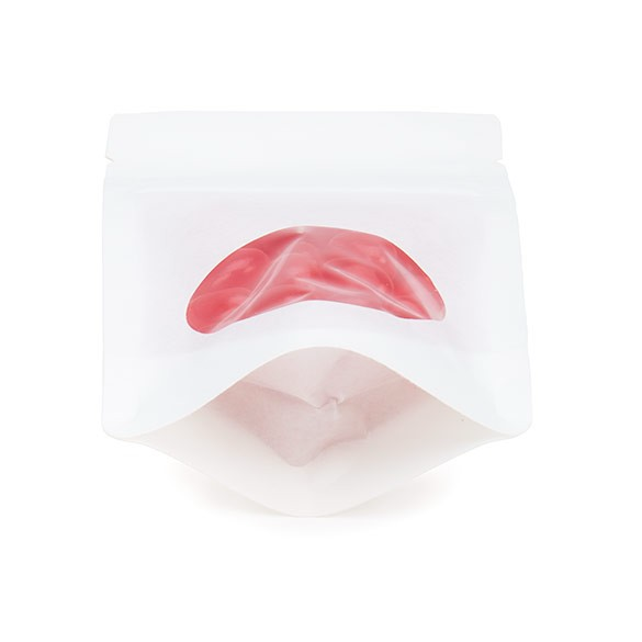 Stazakken Kraft Wit met ovaal Venster 7,9x5,1x13cm | 28 gram (100 stuks) [ZBGO1WK]