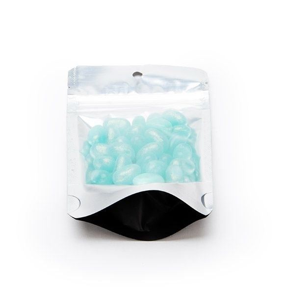 Stazakken Transparant/Zwart 8x5x13cm | 28 gram met rond ophanggat (100 stuks) [ZBGB1H]