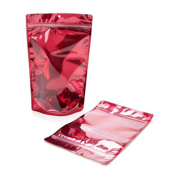 Stazakken Transparant/Fuchsia 17,1x8,9x28,6cm | 340 gram (100 stuks) [ZBGB4FS]