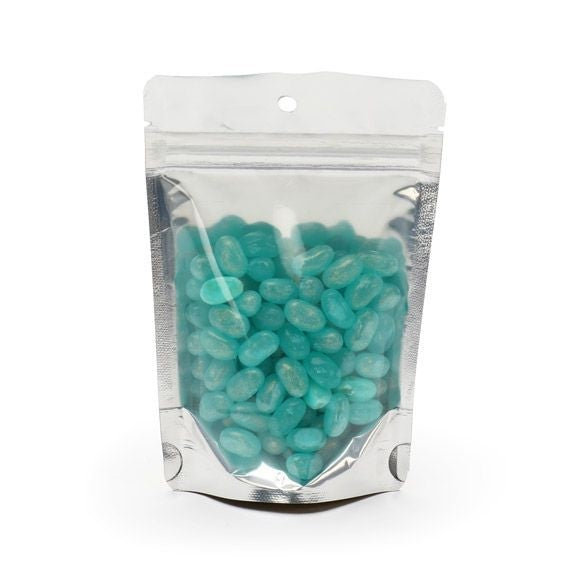 Stazakken Transparant/Goud 10x6x15cm | 57 gram met rond ophanggat (100 stuks) [ZBGG2H]