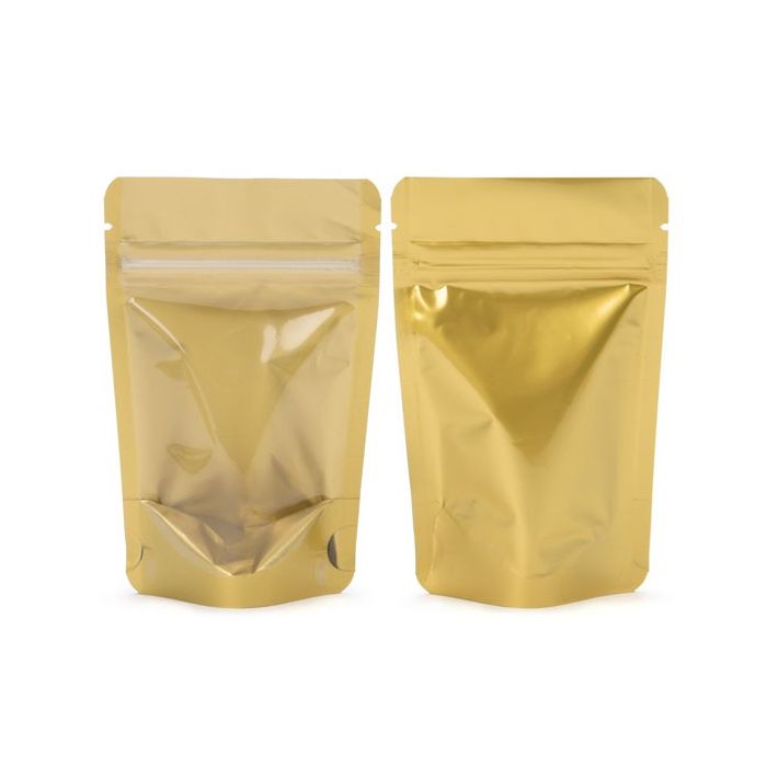 Stazakken Transparant/Goud 17x9x28,5cm | 340 gram (100 stuks) [ZBGGC4]