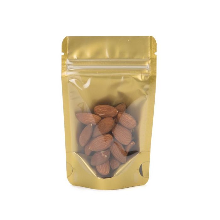Stazakken Transparant/Goud 17x9x28,5cm | 340 gram (100 stuks) [ZBGGC4]