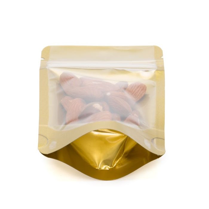 Stazakken Transparant/Goud 17x9x28,5cm | 340 gram (100 stuks) [ZBGGC4]