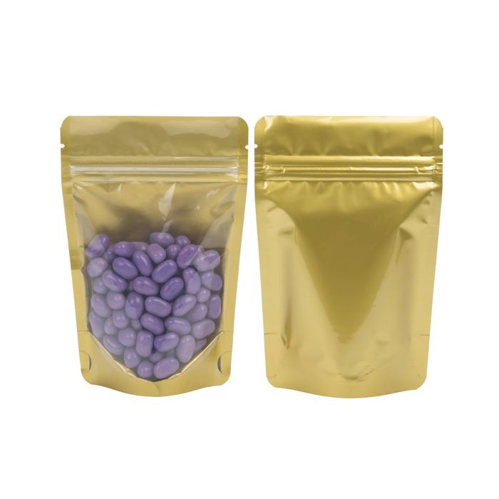 Stazakken Transparant/Goud 15x9x23,2cm | 312 gram (100 stuks) [ZBGGC7]