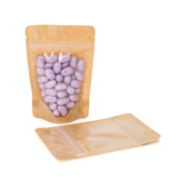 Stazakken Transparant/Kraft 12x7,5x18,5cm | 114 gram (100 stuks) [ZBGKC46]