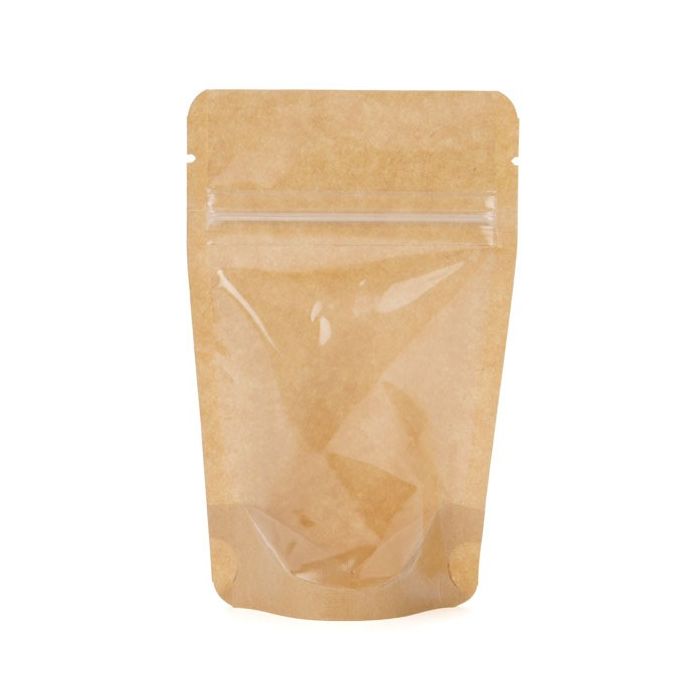 Stazakken Transparant/Kraft 8x5x13cm | 28 gram (100 stuks) [ZBGKC1]