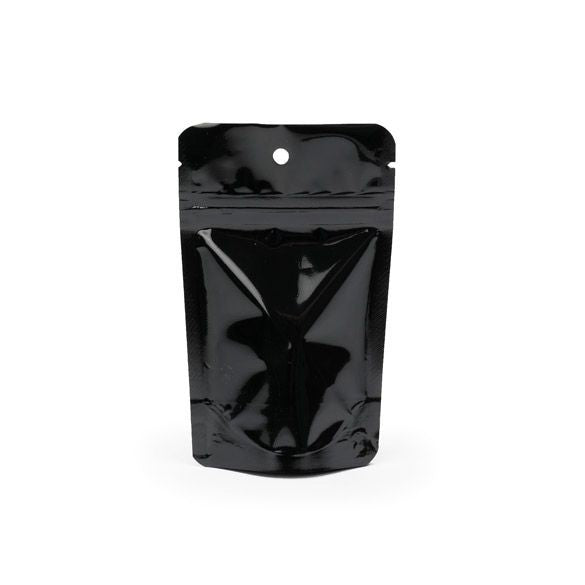 Stazakken Zwart 8x5x13cm | 28 gram met rond ophanggat (100 stuks) [ZBGM1BH]