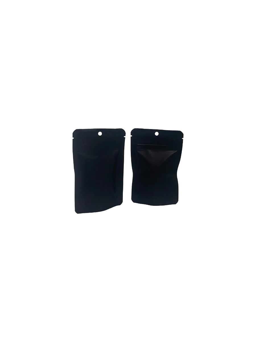 Stazakken Matt Zwart 8x5x13cm | 28 gram met rond ophanggat (100 stuks) [ZBGM1MBH]