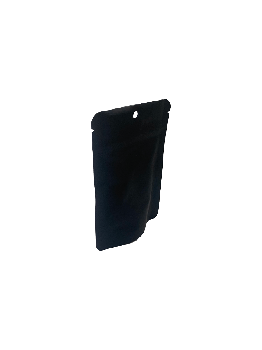 Stazakken Matt Zwart 8x5x13cm | 28 gram met rond ophanggat (100 stuks) [ZBGM1MBH]