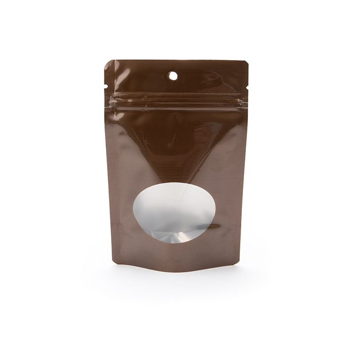 Stazakken Brons met Ovaal Venster 10.2 x6x15.2 cm met Rond ophanggat (100 stuks) [ZBGMO2BZH]