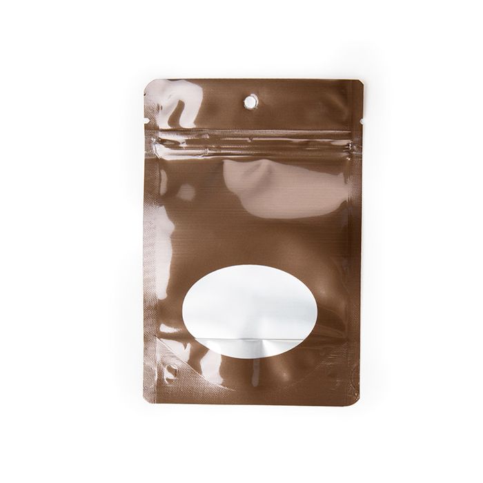 Stazakken Brons met Ovaal Venster 10.2 x6x15.2 cm met Rond ophanggat (100 stuks) [ZBGMO2BZH]