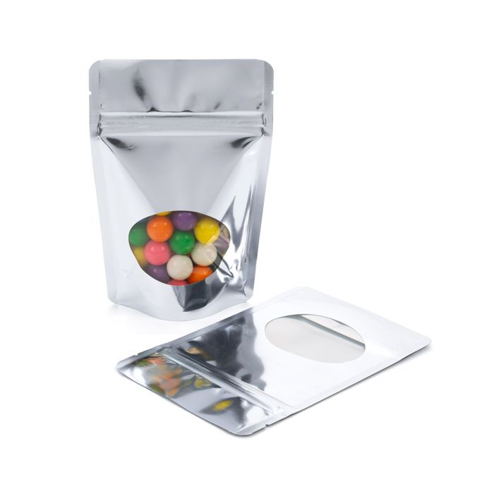 Stazakken Zilver met ovaal Venster 10x6x15cm | 57 gram (100 stuks) [ZBGMO2S]