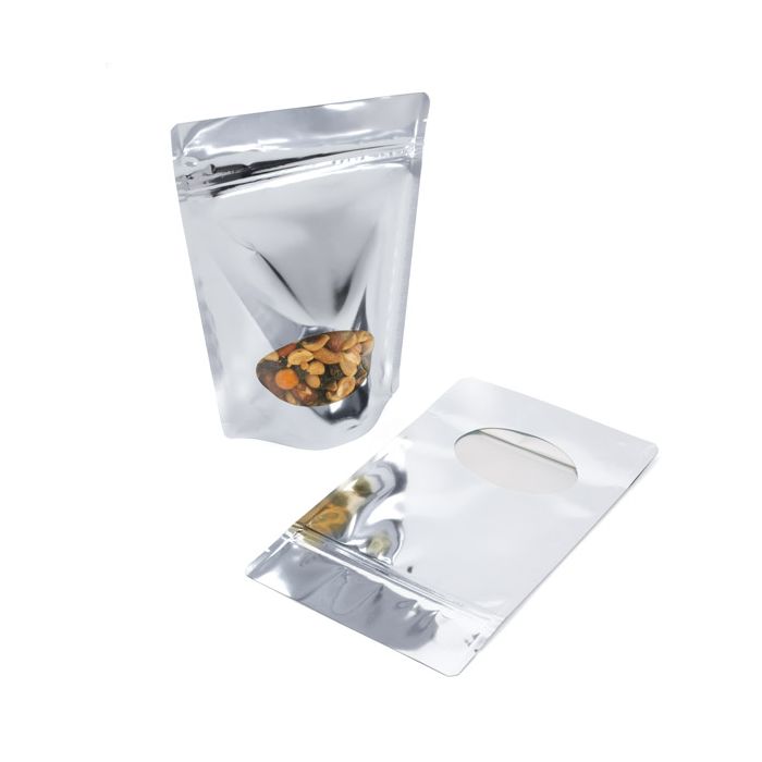 Stazakken Zilver met ovaal Venster 13x7x20,5cm | 113 gram (100 stuks) [ZBGMO3S]