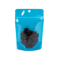 Stand Up Pouches Transparent/Neon Blue 10,2x6x15,2 cm