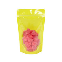 Stand Up Pouches Transparent/Neon Yellow 13x7,9x20,6 cm