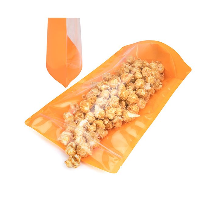 Stazakken Transparant/Neon Oranje 17,2x8,9x28,6 cm (100 Stuks) [ZBGN4OR]