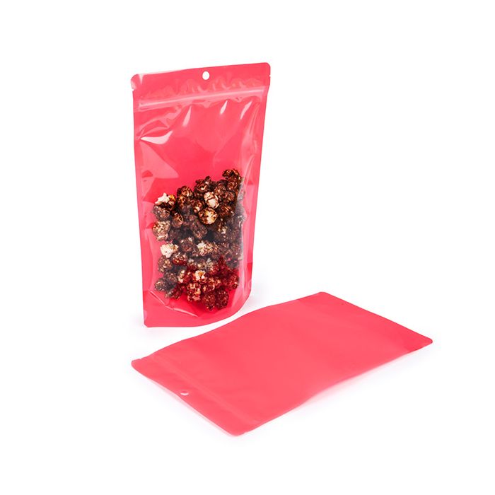 Stazakken Transparant/Neon Watermeloen 17,2x8,9x28,6 cm (100 Stuks) [ZBGN4W]