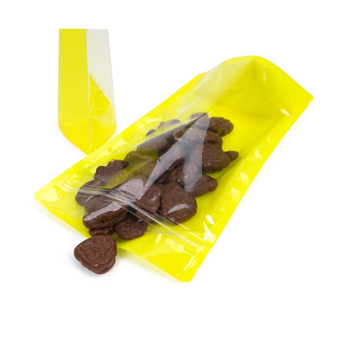 Stazakken Transparant/Neon Geel 17,2x8,9x28,6 cm (100 Stuks) [ZBGN4YW]