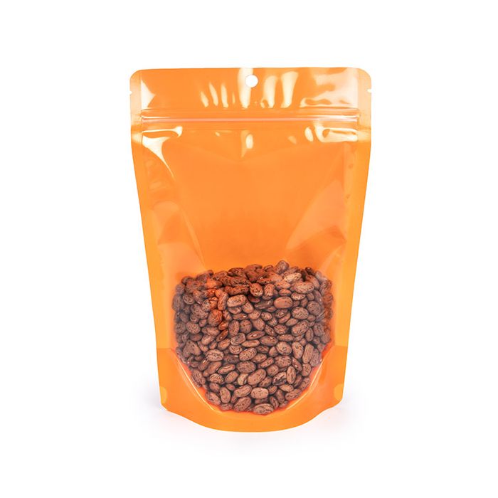 Stazakken Transparant/Neon Oranje 14,9x8,9x23,2 cm (100 Stuks) [ZBGN7OR]