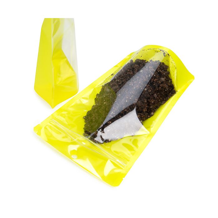 Stazakken Transparant/Neon Geel 14,9x8,9x23,2 cm (100 Stuks) [ZBGN7YW]