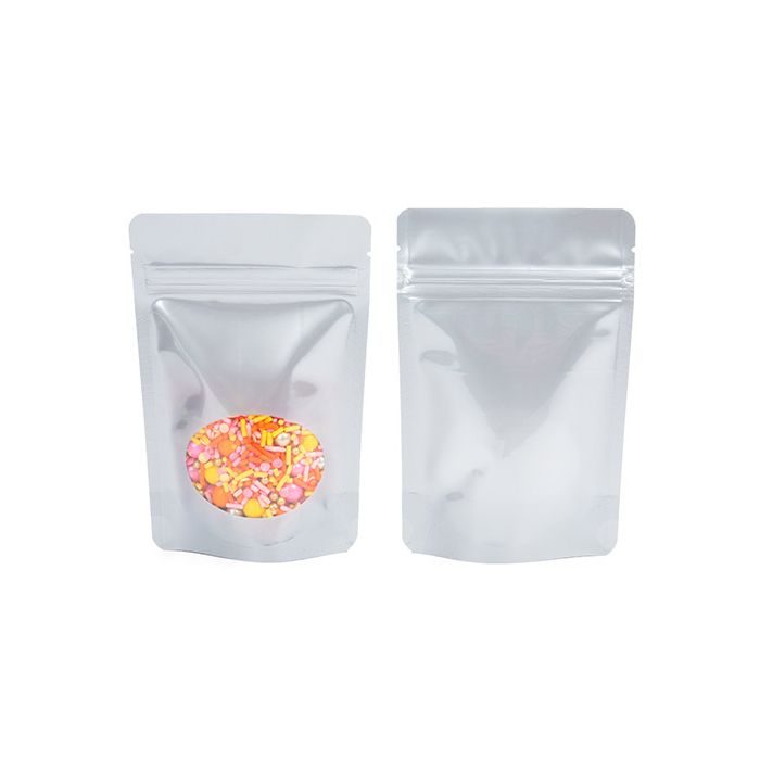 Stazakken Zilver met ovaal Venster 10x6x15cm | 57 gram (100 stuks) [ZBGO2S]