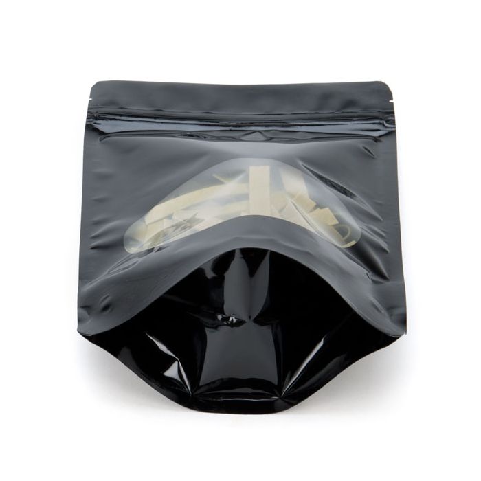 Stazakken Zwart met ovaal Venster 13x7x20,5cm | 113 gram (100 stuks) [ZBGO3B]