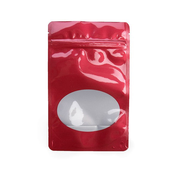 Stazakken Rood met ovaal Venster 13x7x20,5cm | 113 gram (100 stuks) [ZBGO3R]