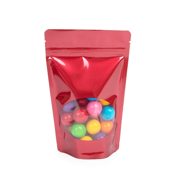 Stazakken Rood met ovaal Venster 13x7x20,5cm | 113 gram (100 stuks) [ZBGO3R]