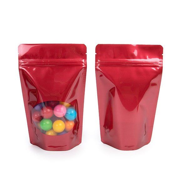 Stazakken Rood met ovaal Venster 13x7x20,5cm | 113 gram (100 stuks) [ZBGO3R]