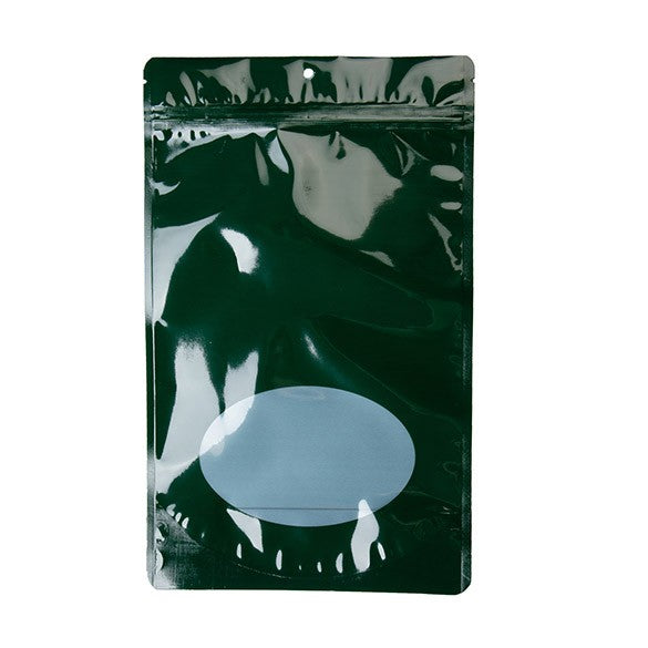 Stazakken Groen met ovaal Venster 17x9x28,5cm | 340 gram (100 stuks) [ZBGO4HG]