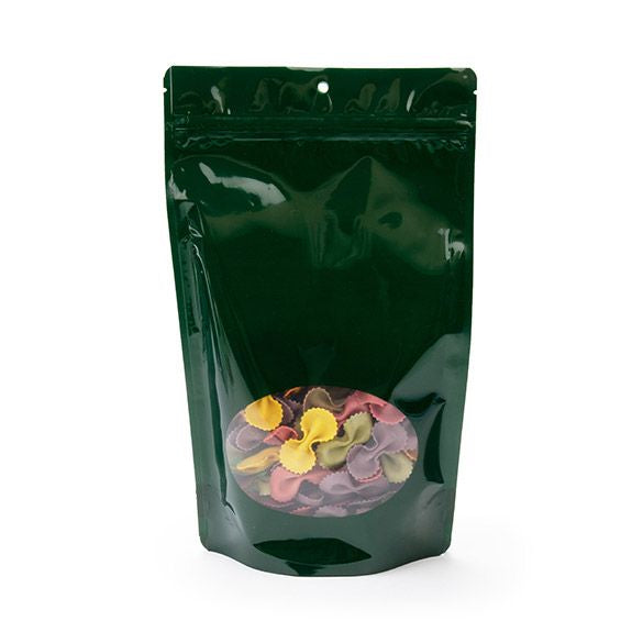 Stazakken Groen met ovaal Venster 17x9x28,5cm | 340 gram (100 stuks) [ZBGO4HG]
