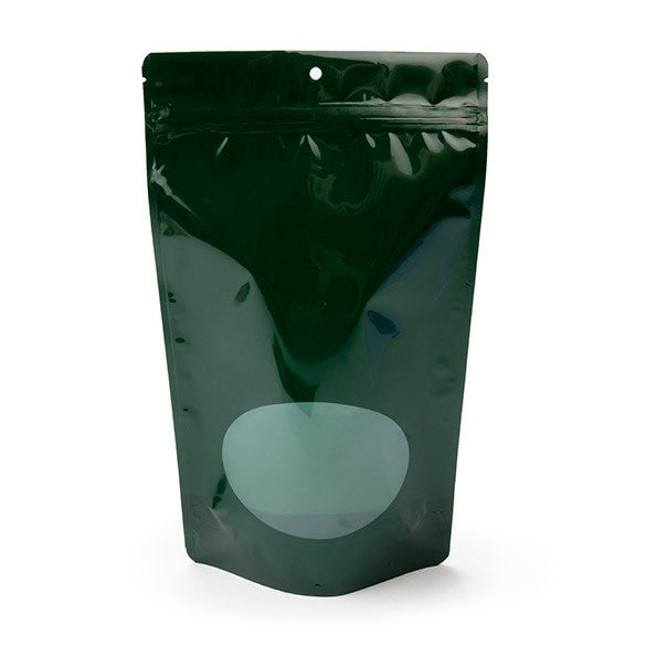 Stazakken Groen met ovaal Venster 17x9x28,5cm | 340 gram (100 stuks) [ZBGO4HG]