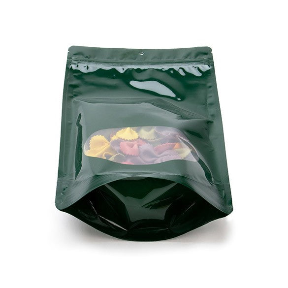 Stazakken Groen met ovaal Venster 17x9x28,5cm | 340 gram (100 stuks) [ZBGO4HG]