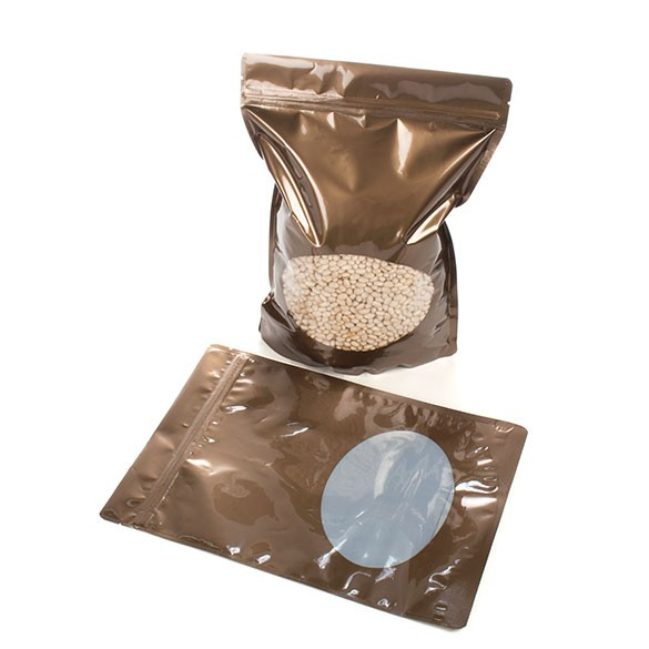 Stazakken Brons met ovaal Venster 21x9x29cm | 510 gram (100 stuks) [ZBGO5BZ]